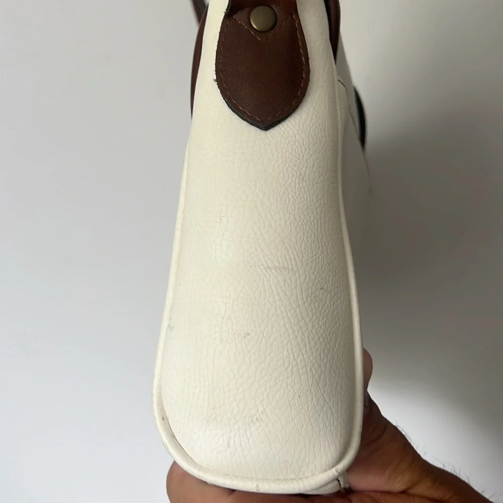 Vtg 90s Liz Claiborne Brown and White Women’s Crossbody Purse 🔴 - Picture 6 of 9